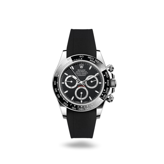 Rolex Cosmograph Daytona-40mm ( Black Rubber Strap )