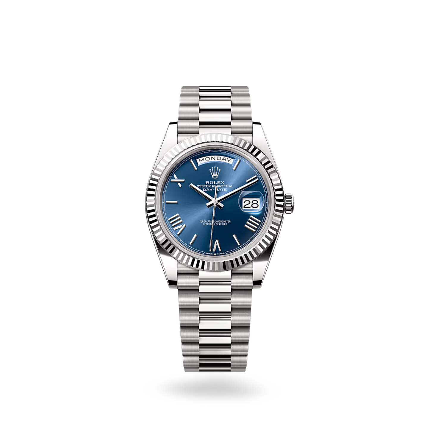 Rolex Day-date Roman Numerals Blue Dial